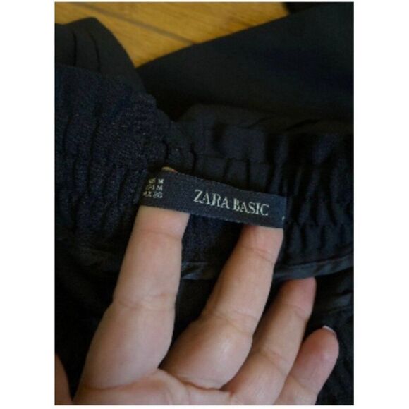 Zara Basic women's red side striped black elastic waist casual pants size medium - Picture 5 of 9